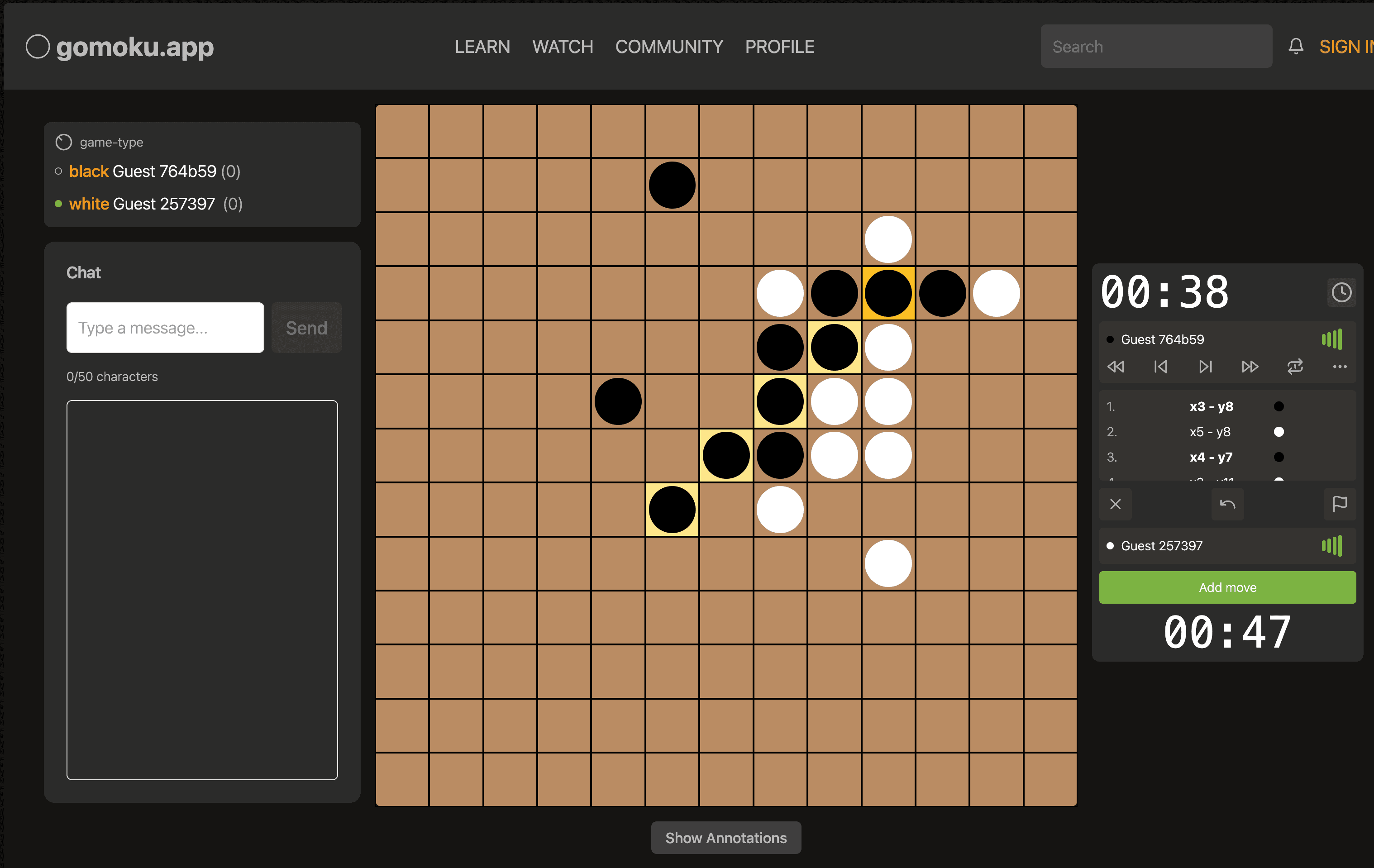 Gomoku Game project preview