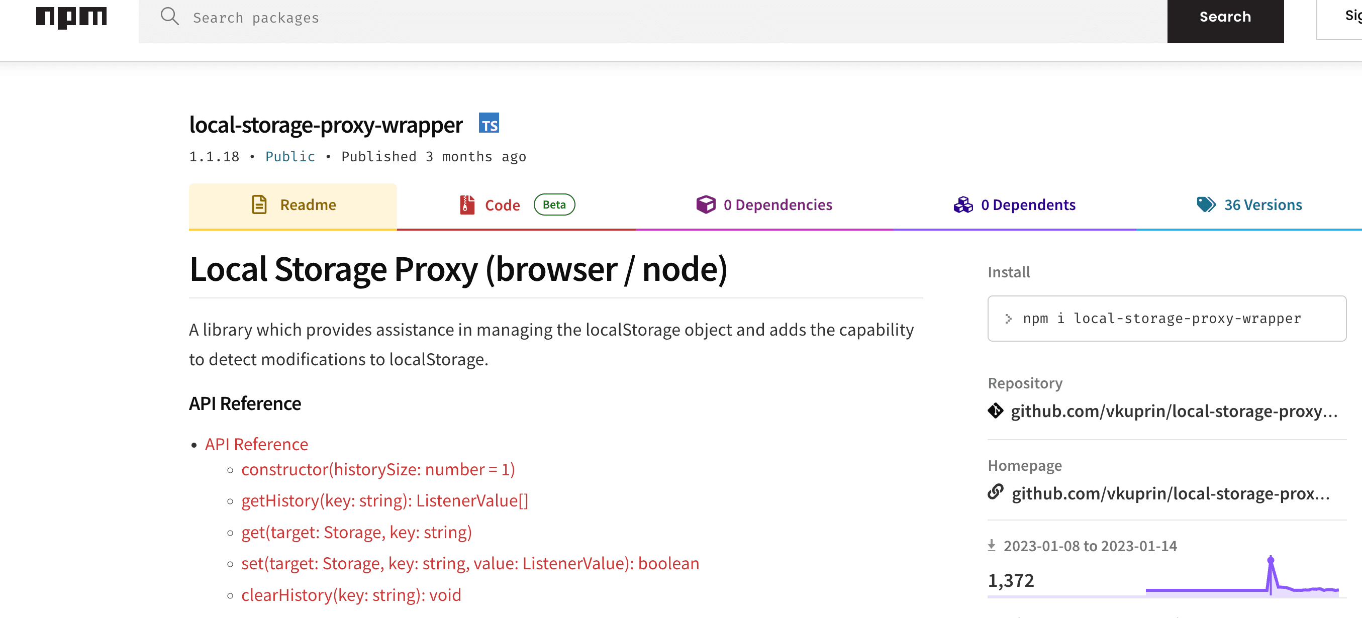 NPM Package project preview