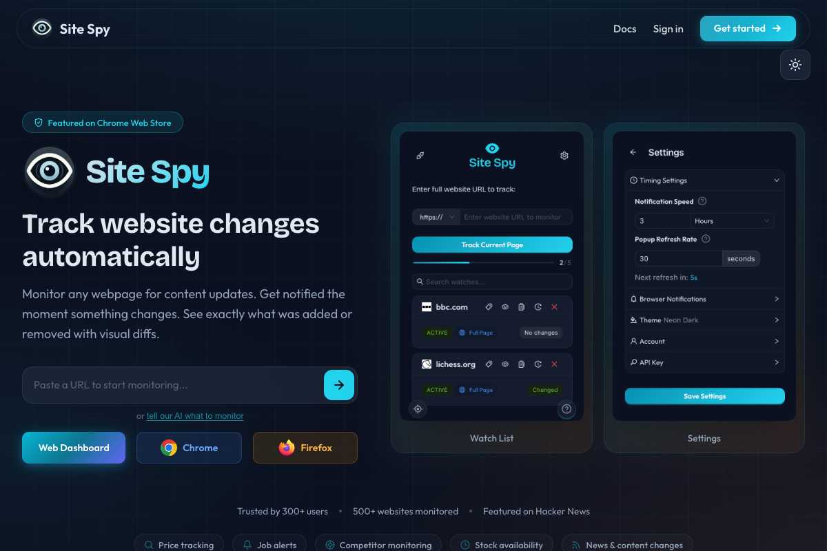 Site Spy project preview